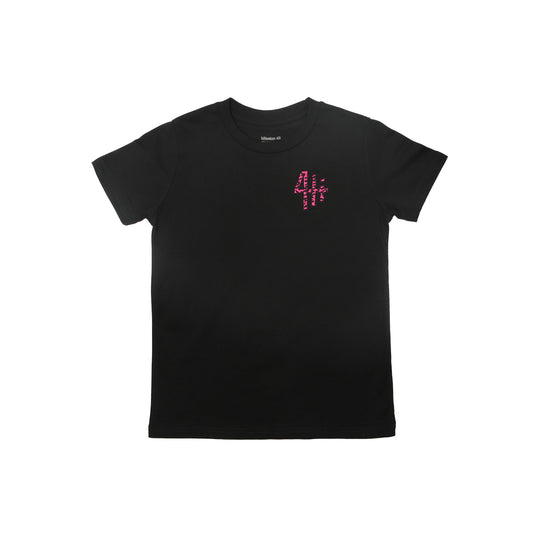 Kids Pink Jaguar Embroidered Logo Tee